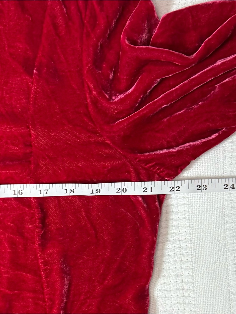 J. Jill Women PL Petite Red Velvet Long Sleeve Button-Up Blouse - Picture 9 of 9